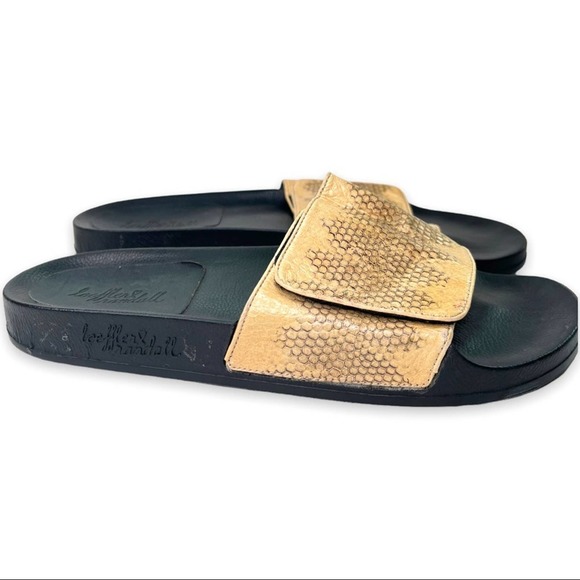 Loeffler Randall Snakeskin Print Platform Pool Slide - Picture 5 of 6